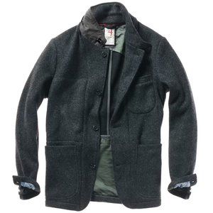 Relwen Marled Sweater Blazer Small Dark Charcoal